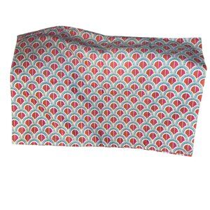 Serena & Lily pink orange turquoise tile block print standard size pillow case